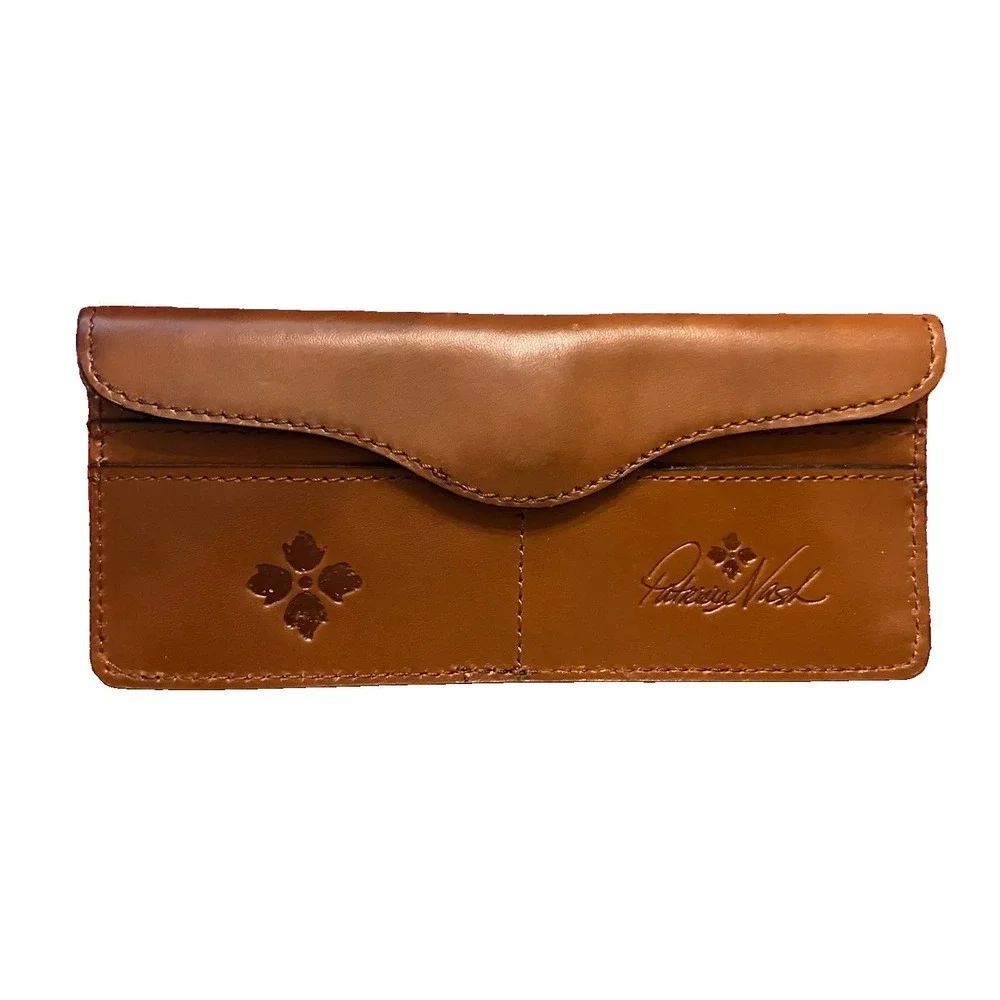 Patrica Nash Valentia Wallet Magnet Snap Smooth Tan‎ Leather $119 2 Piece